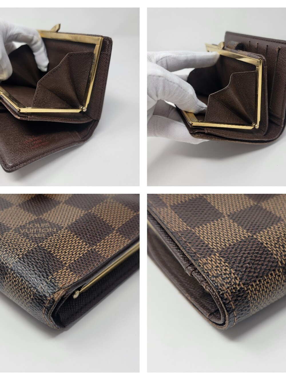 Louis Vuitton Damier Ebene Kisslock Bifold Wallet - Picture 8 of 8